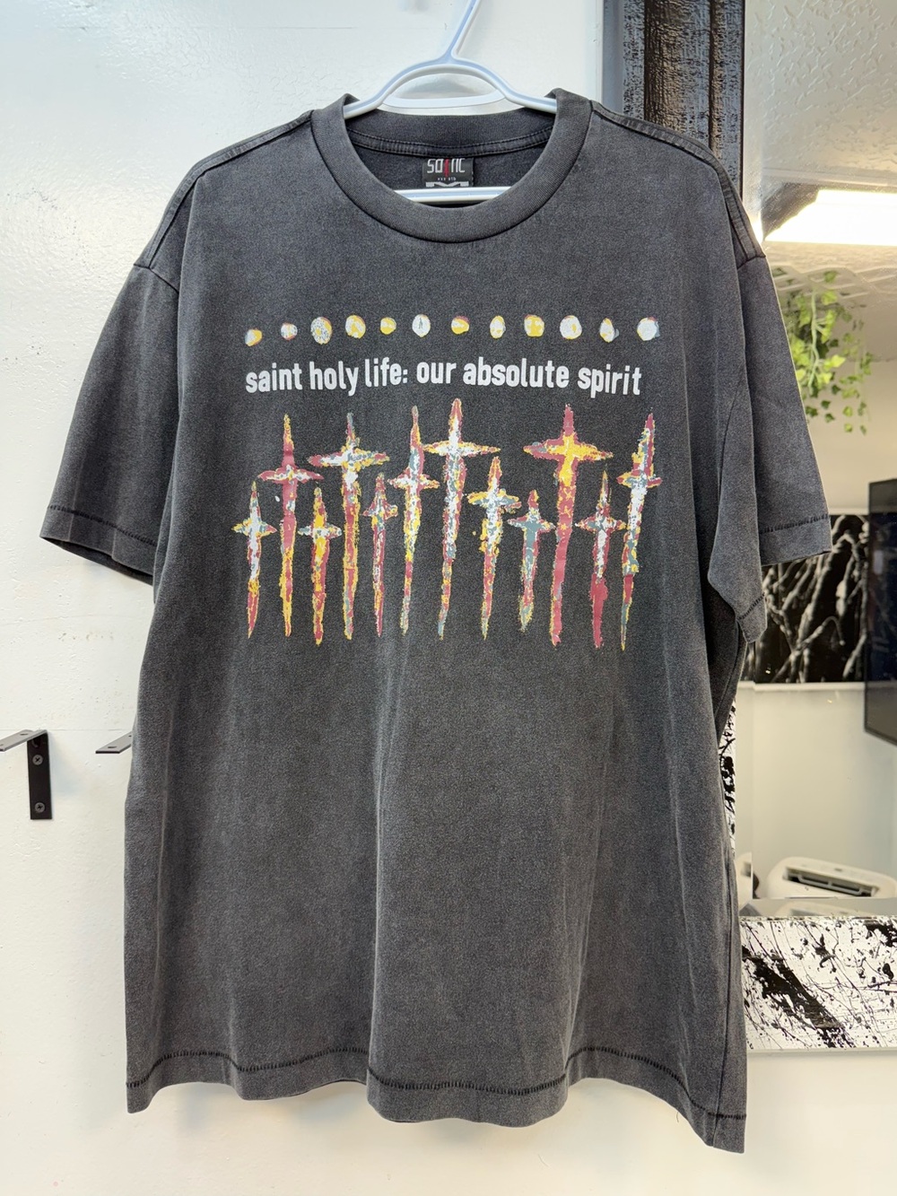 Saint Holy Life Black Graphic Short Sleeve Tee